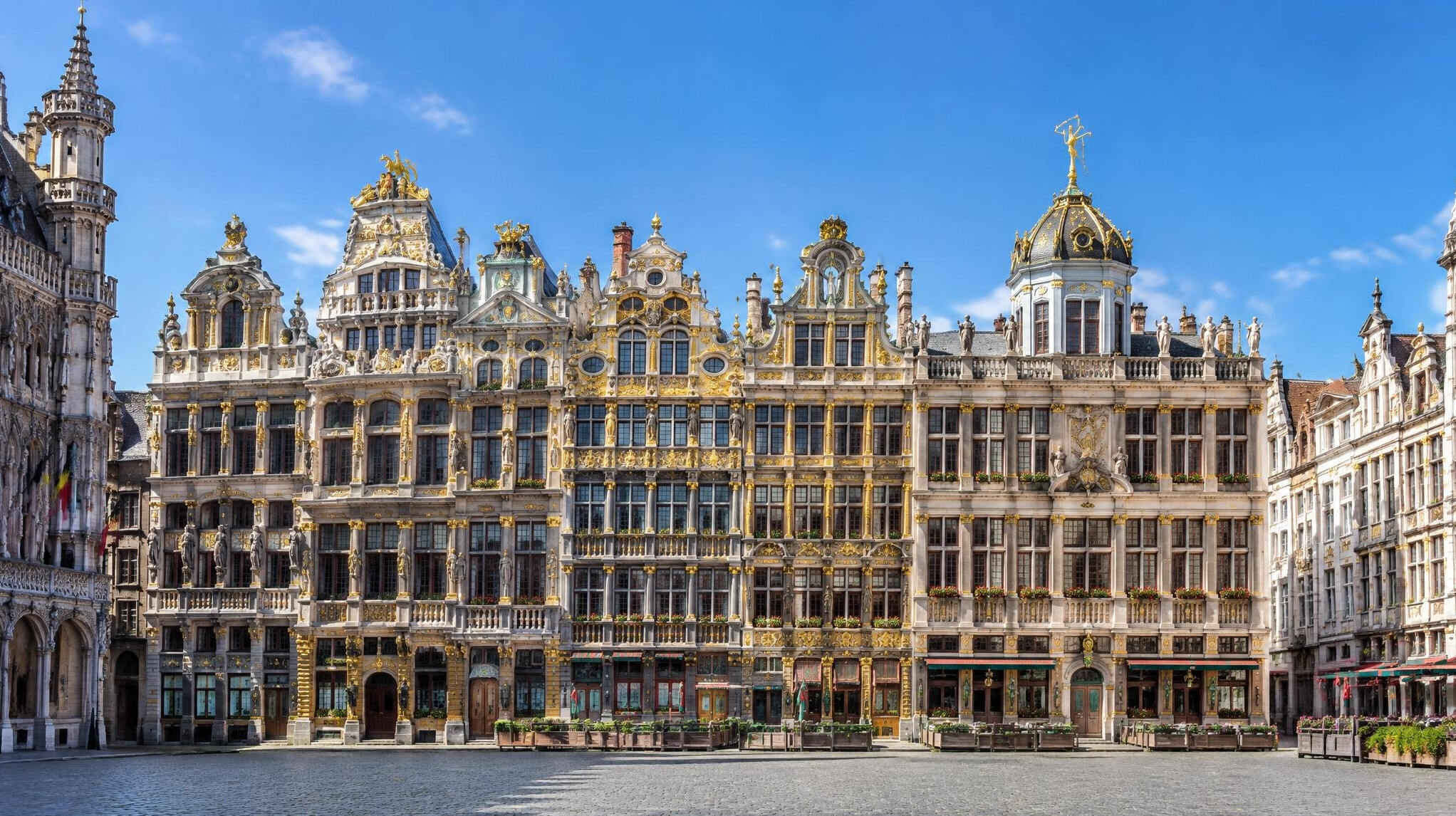 Historic guild houses on the Grand Place in Brussels
